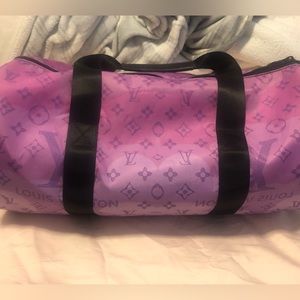 Brand New Soft Purple Canvas LV Travel Duffle